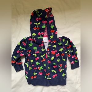 Carter’s 6 month light weight jacket - zipper; cherry design; hood